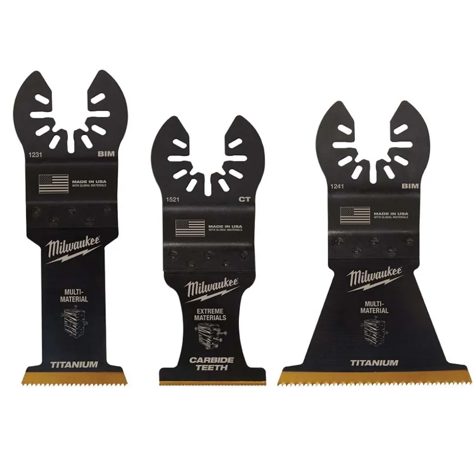 3 Pc. Multi-Material Universal Fit Oscillating Multi-Tool Blade Set