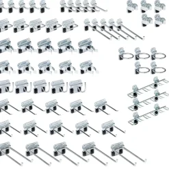 63 Pc Pegboard Hook Set, Steel