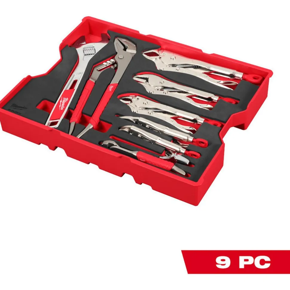 9 Pc Pliers & Wrench Set with Tray for PACKOUT™ Drawers