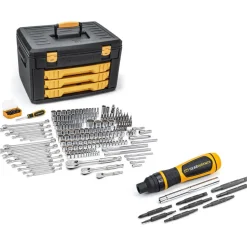 243 Pc. 12 Point Mechanics Tool Set in 3 Drawer Storage Box - 80972