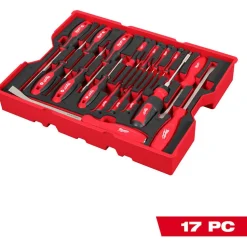 17 Pc. Screwdriver & Pry Bar Set with Tray for PACKOUT™ Drawers