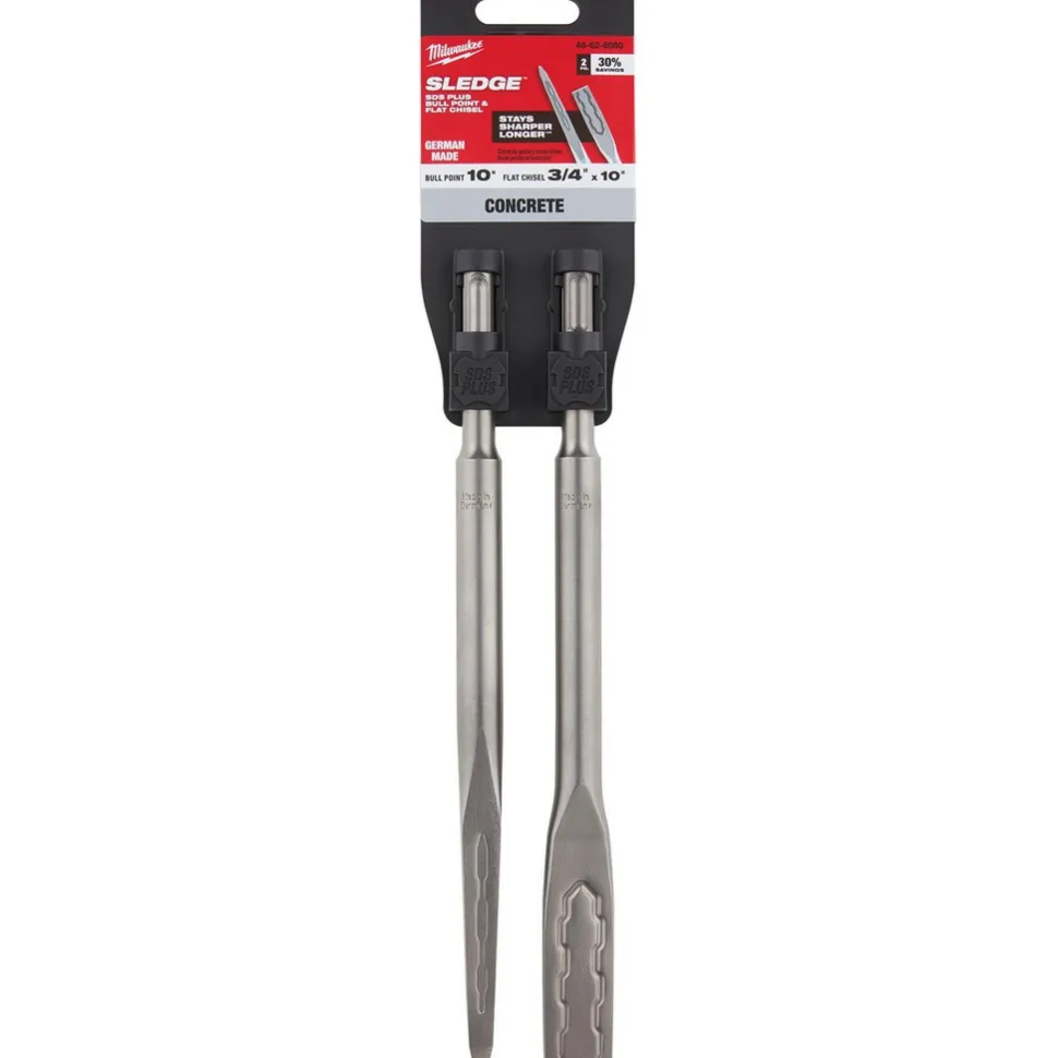 2 Pc. SDS PLUS SLEDGE™ Bull Point & Flat Chisel
