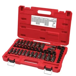43 Pc. SHOCKWAVEâ„¢ Impact Duty 3/8" Drive SAE & Metric Deep 6 Point Socket Set