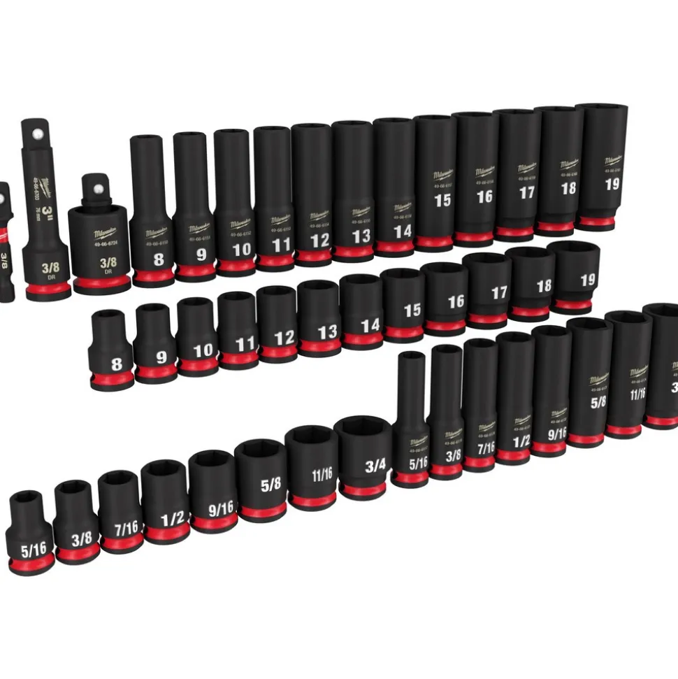43 Pc. SHOCKWAVE™ Impact Duty 3/8" Drive SAE & Metric Deep 6 Point Socket Set