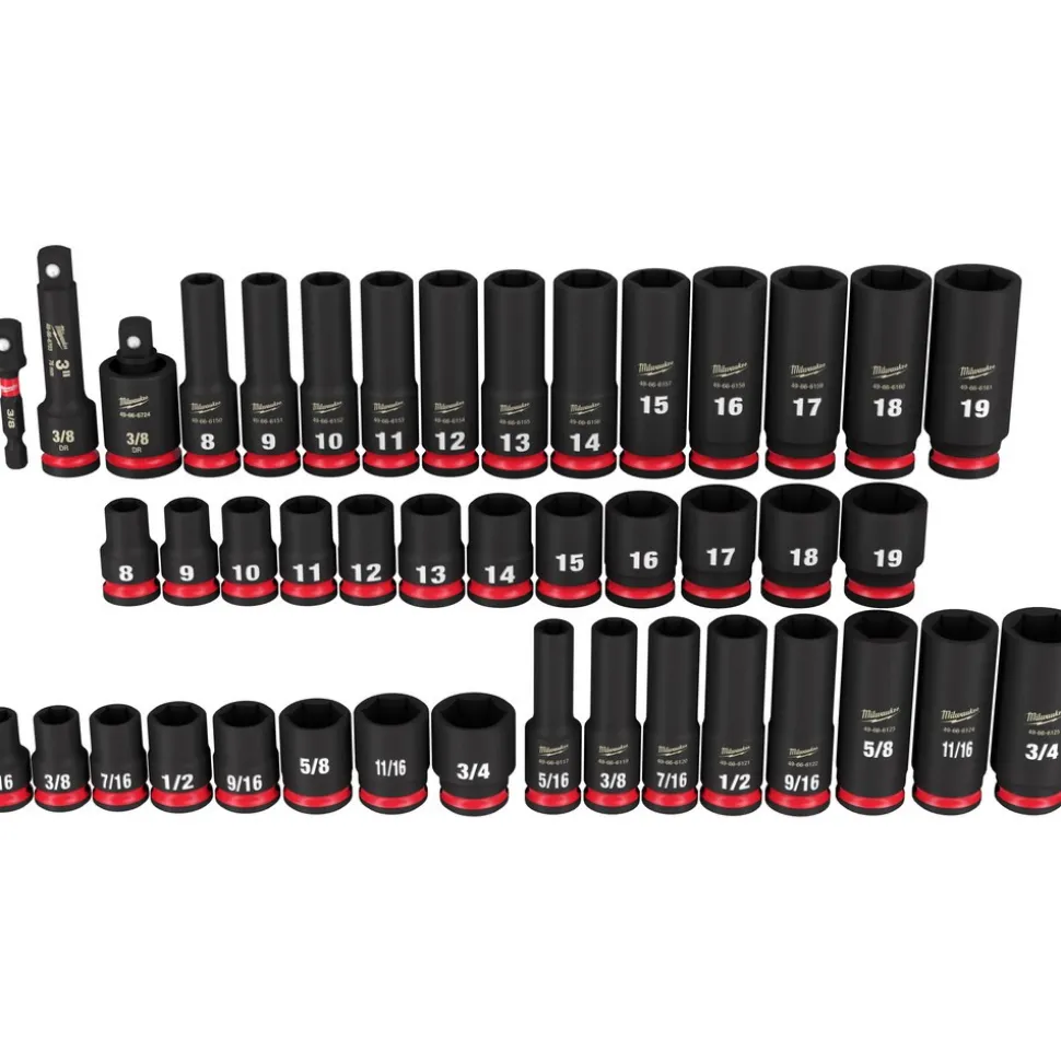 43 Pc. SHOCKWAVE™ Impact Duty 3/8" Drive SAE & Metric Deep 6 Point Socket Set