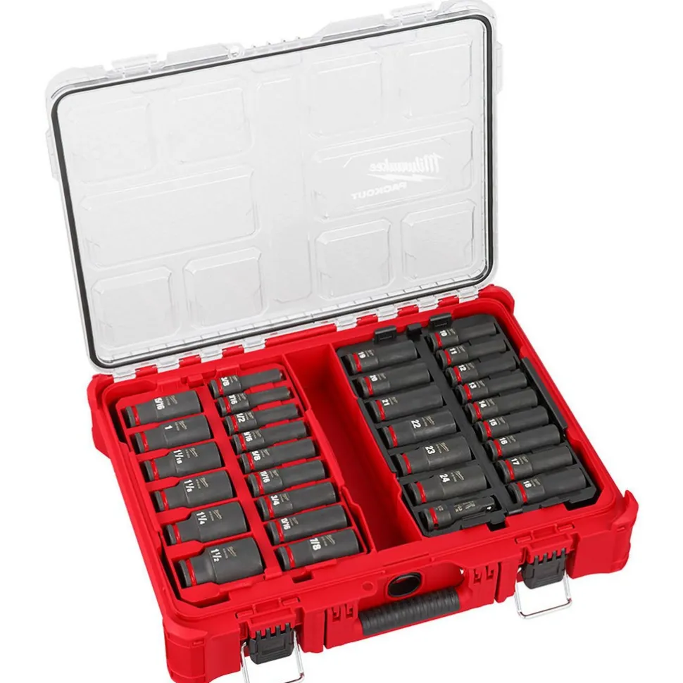 31 Pc. SHOCKWAVE™ Impact Duty Socket 1/2” Drive Set with PACKOUT™