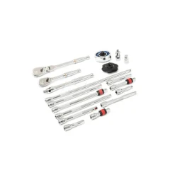 18 Pc, 1/4" 90-Tooth, Ratchet & Drive Tool Set with Foam Storage Tray