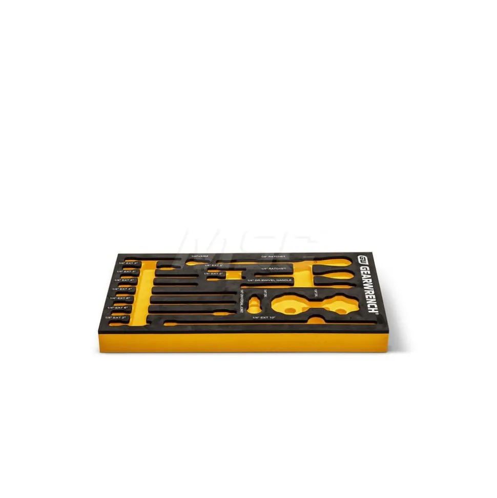 18 Pc, 1/4" 90-Tooth, Ratchet & Drive Tool Set with Foam Storage Tray
