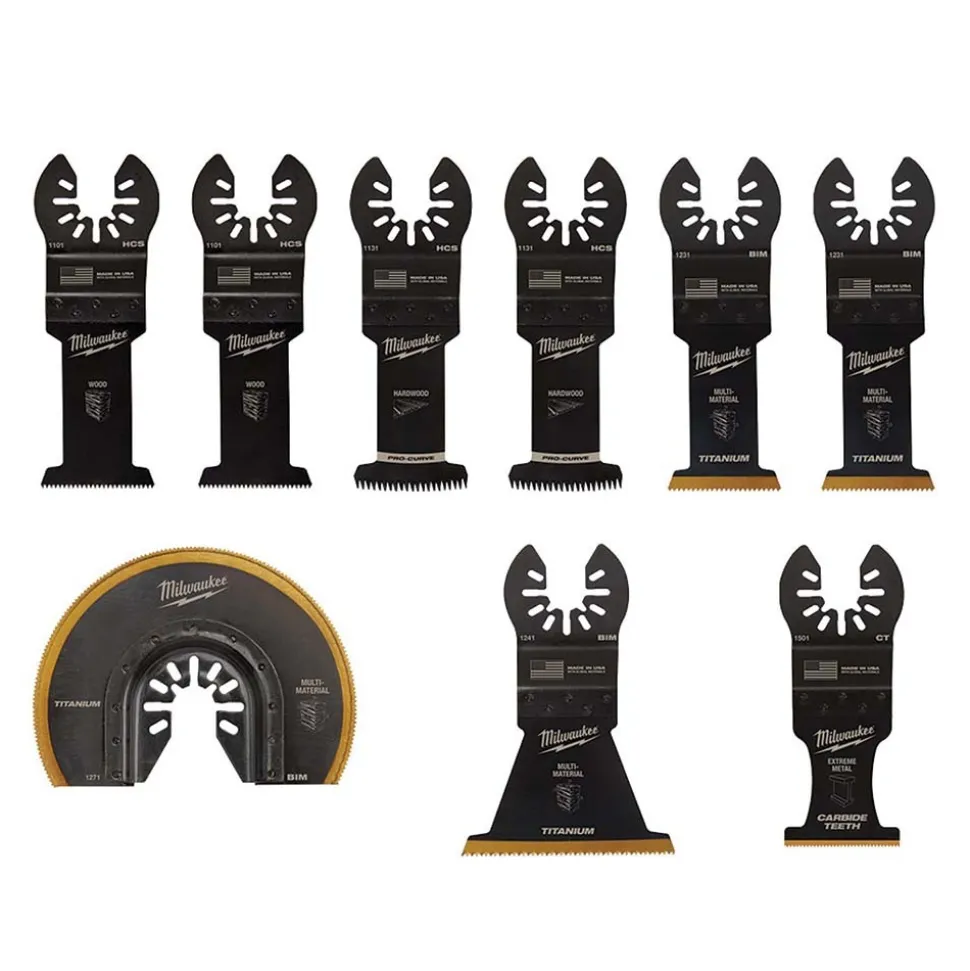 9 Pc. Universal Fit Oscillating Multi-Tool Blade Set
