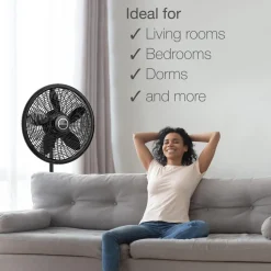 Pedestal Fans: Number of Speeds: 3; Amperage: 1.1, 0.5