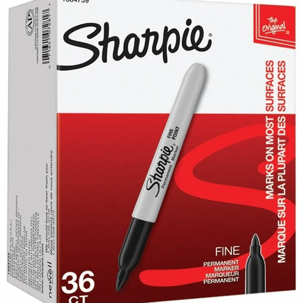 Permanent Marker: Black, AP Non-Toxic, Fine Tip