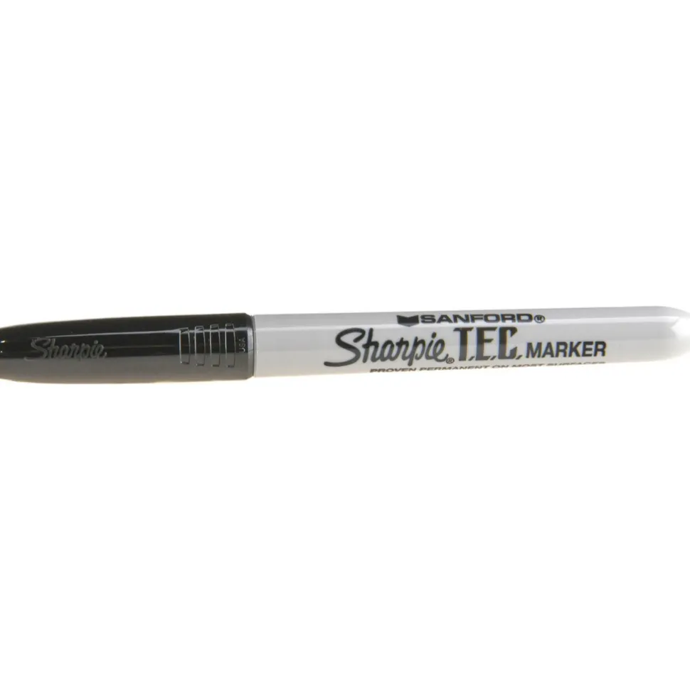 Permanent Marker: Black, TEC Certified, Fine Tip
