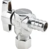 PEX 1/2 Inlet, 125 Max psi, Chrome Finish, Brass Water Supply Stop Valve