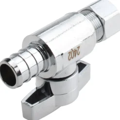 PEX 1/2 Inlet, 125 Max psi, Chrome Finish, Brass Water Supply Stop Valve