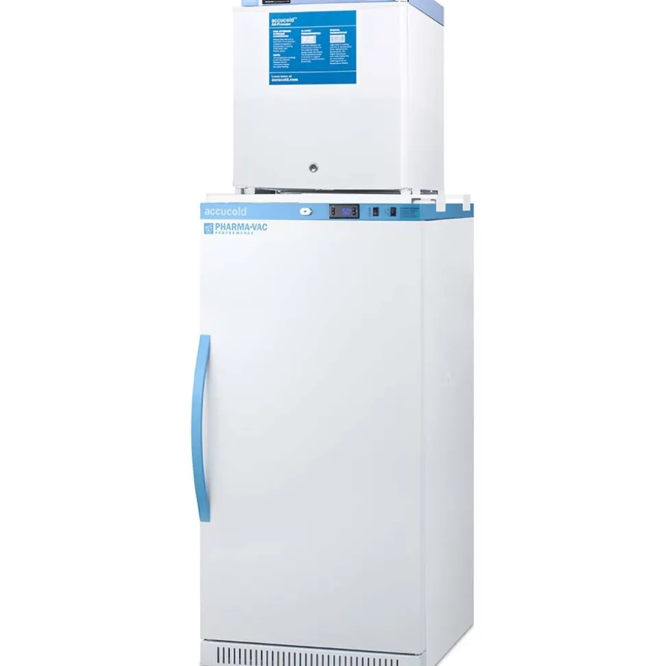 Pharmacy, Medical-Laboratory Combination Refrigerator/Freezer: 9 cu ft Capacity, -20 to 8 ° C, 23-3/8" OAW, 24-3/8" OAD, 73-1/2" OAH