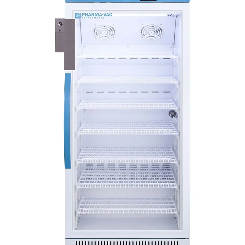 Pharmacy Medical-Laboratory Refrigerator: 8 cu ft Capacity, 2 to 8 ° C, 23-3/8" OAW, 24-3/8" OAD, 50" OAH