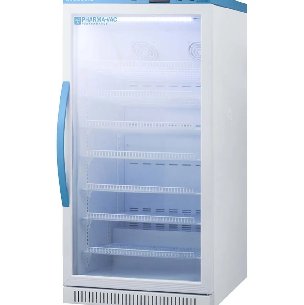 Pharmacy Medical-Laboratory Refrigerator: 8 cu ft Capacity, 2 to 8 ° C, 23-3/8" OAW, 24-3/8" OAD, 50" OAH