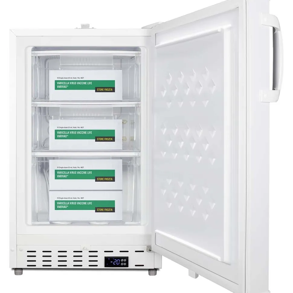 Pharmacy, Medical-Laboratory Freezer: 3 cu ft Capacity, -25 to -15 ° C, 19-3/4" OAW, 22-1/2" OAD, 32" OAH