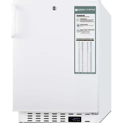 Pharmacy, Medical-Laboratory Freezer: 3 cu ft Capacity, -25 to -15 ° C, 19-3/4