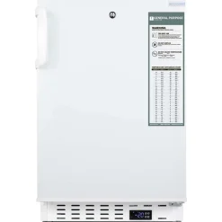 Pharmacy, Medical-Laboratory Freezer: 3 cu ft Capacity, -25 to -15 ° C, 19-3/4