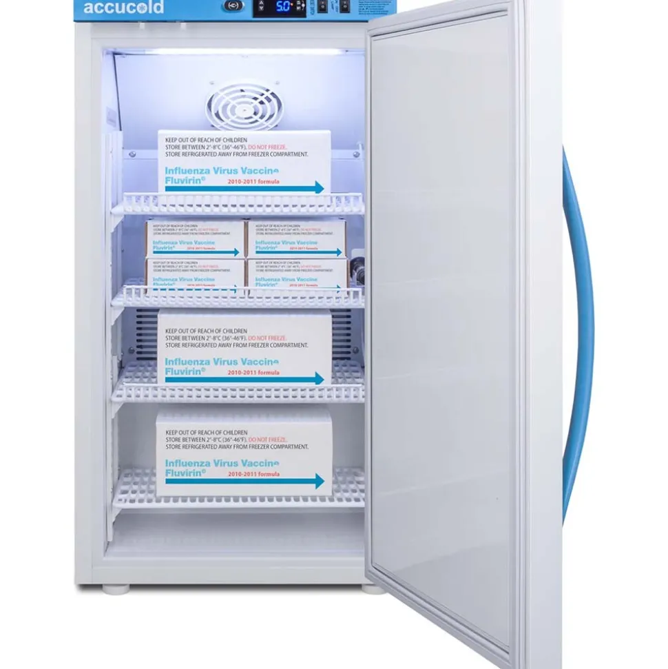 Pharmacy Medical-Laboratory Refrigerator: 3 cu ft Capacity, 2 to 8 ° C, 19-3/4" OAW, 22-5/8" OAD, 32" OAH