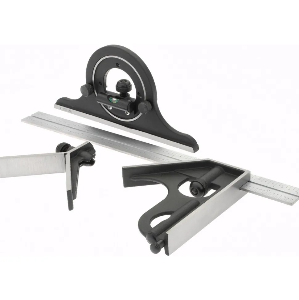 4 Piece, 12" Combination Square Set
