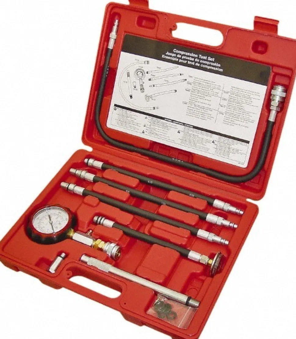 8 Piece Dial Engine Compression Test Kit