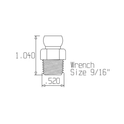 4 Piece, 1/4" Hose ID, Male to Female Coolant Hose Connector