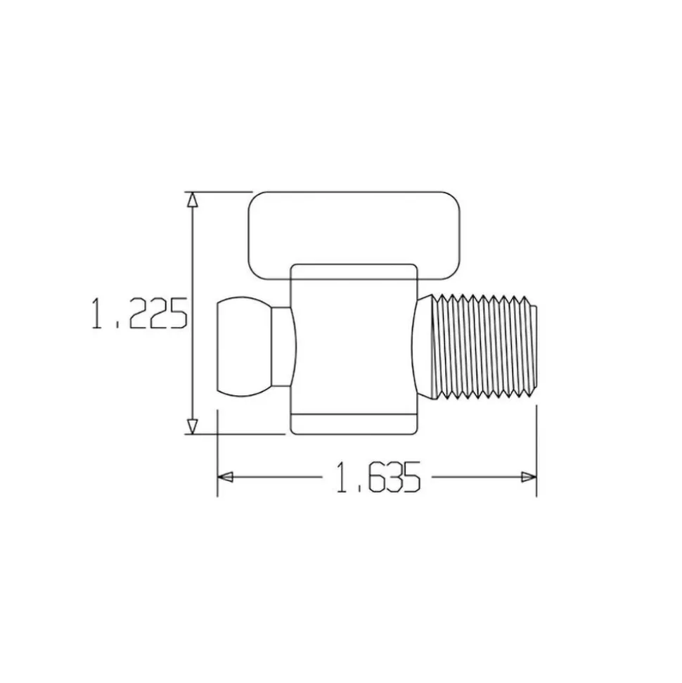 2 Piece, 1/4" ID Coolant Hose NPT Valve