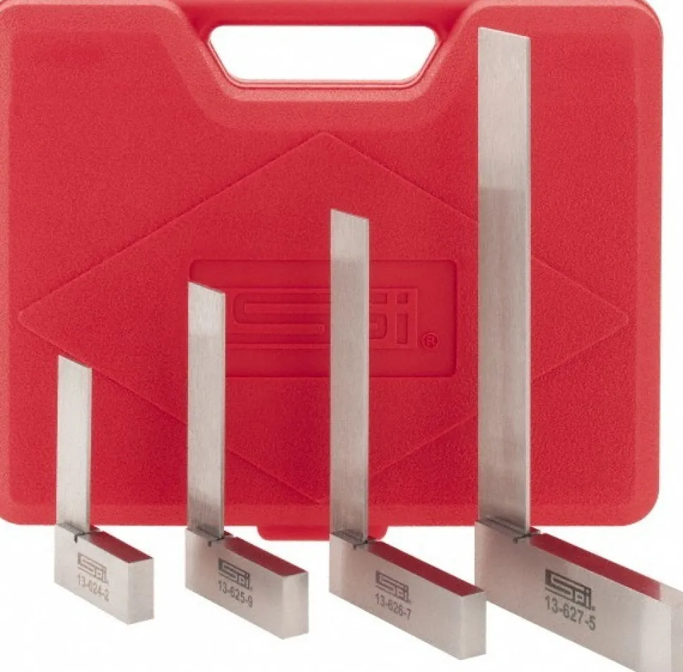 4 Piece, 2, 2-1/2, 3, 4 Inch Base Length, 2, 3, 4, 6 Inch Blade Length, Square Set