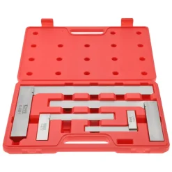 4 Piece, 3, 4, 5-1/2, 7-1/2 Inch Base Length, 4, 6, 9, 12 Inch Blade Length, Square Set