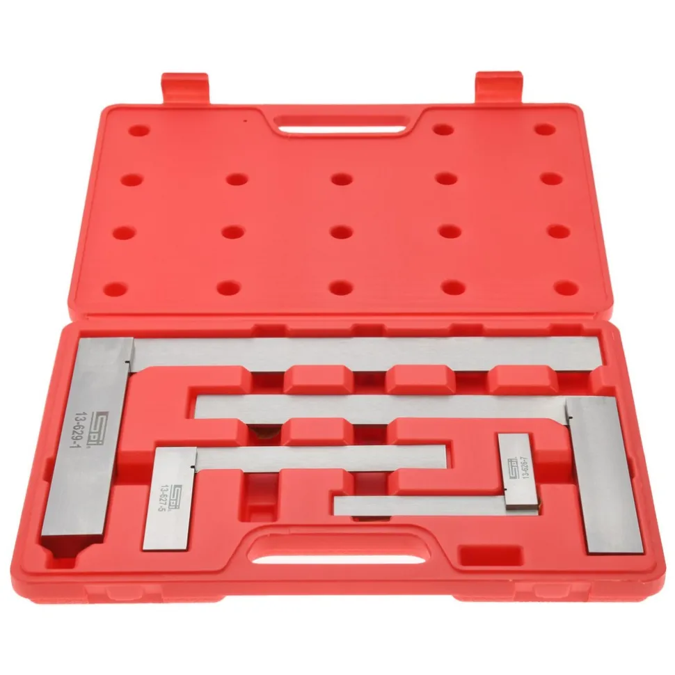 4 Piece, 3, 4, 5-1/2, 7-1/2 Inch Base Length, 4, 6, 9, 12 Inch Blade Length, Square Set