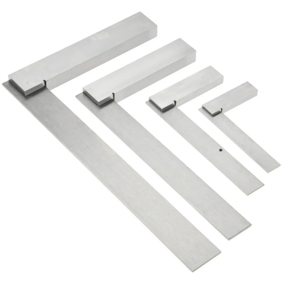 4 Piece, 3, 4, 5-1/2, 7-1/2 Inch Base Length, 4, 6, 9, 12 Inch Blade Length, Square Set