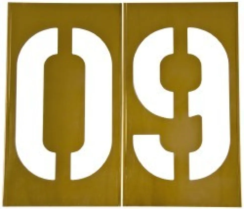 13 Piece, 12 Inch Character Size, Brass Stencil