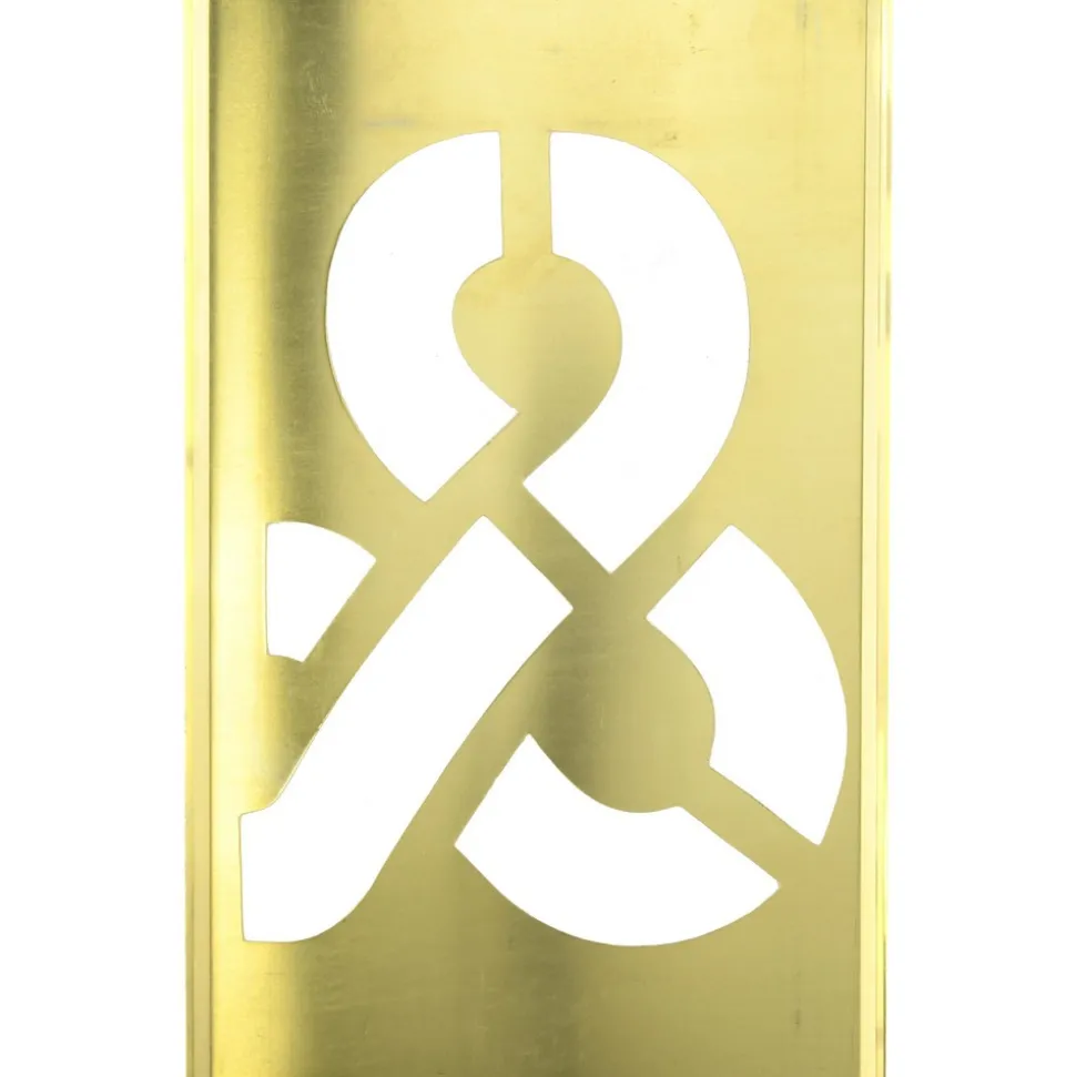 45 Piece, 6 Inch Character Size, Brass Stencil