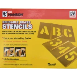 45 Piece, 6 Inch Character Size, Brass Stencil