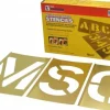33 Piece, 6 Inch Character Size, Brass Stencil