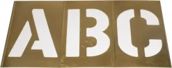 33 Piece, 10 Inch Character Size, Brass Stencil
