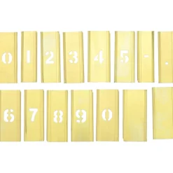 15 Piece, 1/2 Inch Character Size, Brass Stencil
