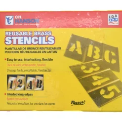 15 Piece, 1/2 Inch Character Size, Brass Stencil