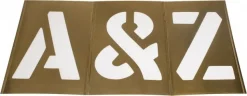 33 Piece, 12 Inch Character Size, Brass Stencil