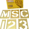 92 Piece, 5 Inch Character Size, Brass Stencil