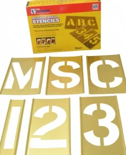 92 Piece, 5 Inch Character Size, Brass Stencil