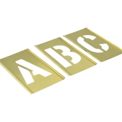 92 Piece, 3 Inch Character Size, Brass Stencil