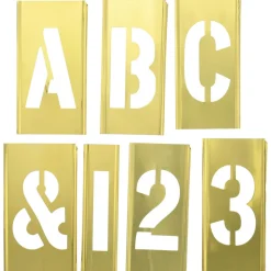 92 Piece, 3 Inch Character Size, Brass Stencil