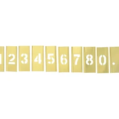 92 Piece, 1 Inch Character Size, Brass Stencil