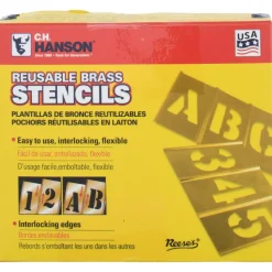 15 Piece, 2 Inch Character Size, Brass Stencil