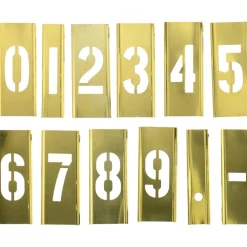 15 Piece, 2 Inch Character Size, Brass Stencil