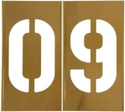 13 Piece, 8 Inch Character Size, Brass Stencil