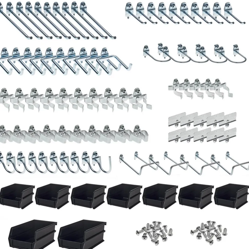 95 Piece Pegboard Hook Set, Zinc Alloy & Steel